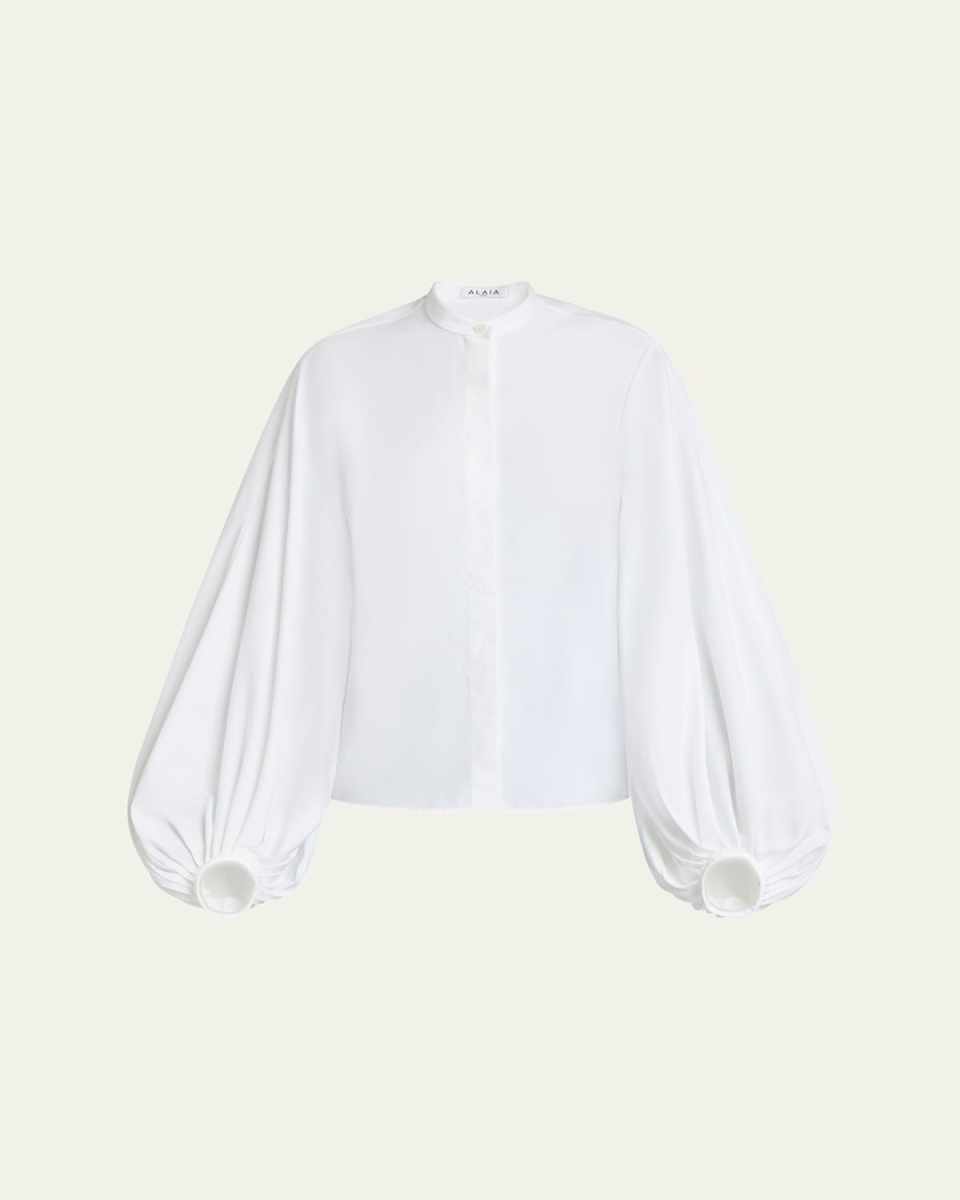 Puff Sleeve Button Down Blouse